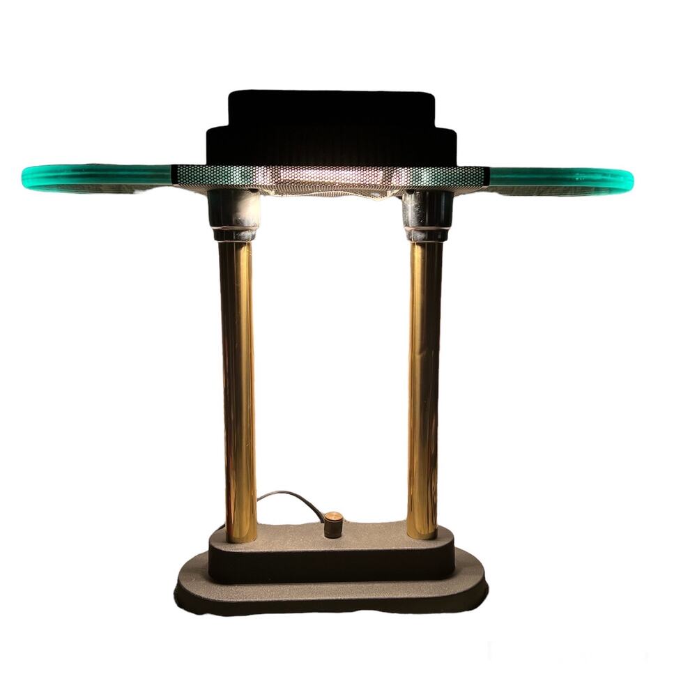 Postmodern Banker's Halogen Lamp Underwriter's Laboratories Sonneman Kovacs